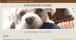 Desktop Screenshot of collegepetclinic.net
