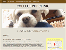 Tablet Screenshot of collegepetclinic.net